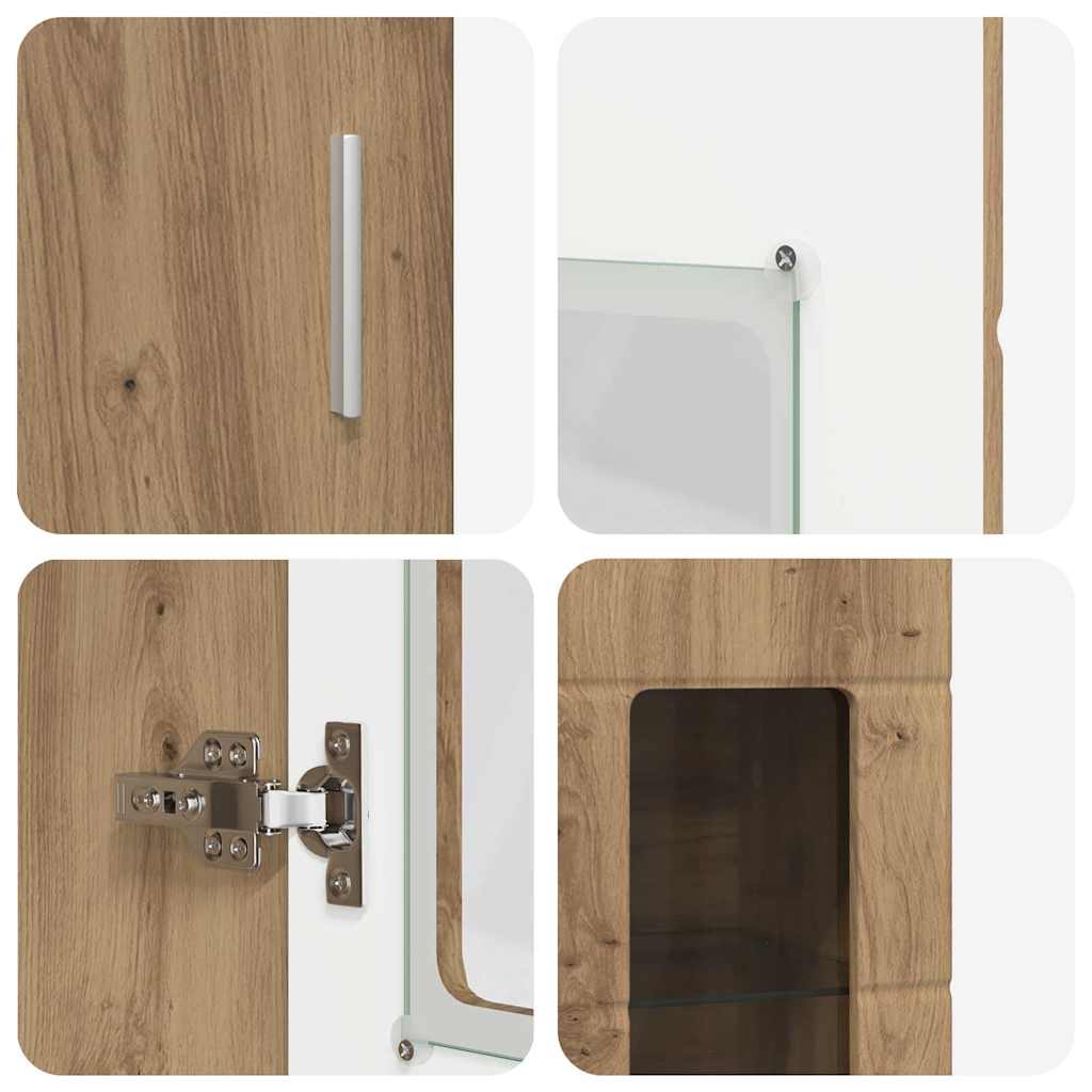 vidaXL TV Cabinet Set FLORIN 3 pcs Artisan Oak Engineered Wood