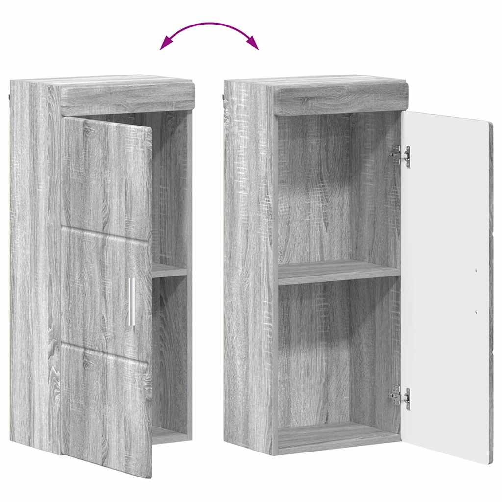 vidaXL Bathroom Furniture Set TULUM 4 pcs Grey Sonoma 60 x 34 x 63 cm