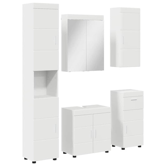 vidaXL Bathroom Furniture Set with Drawer TULUM White Engineered Wood