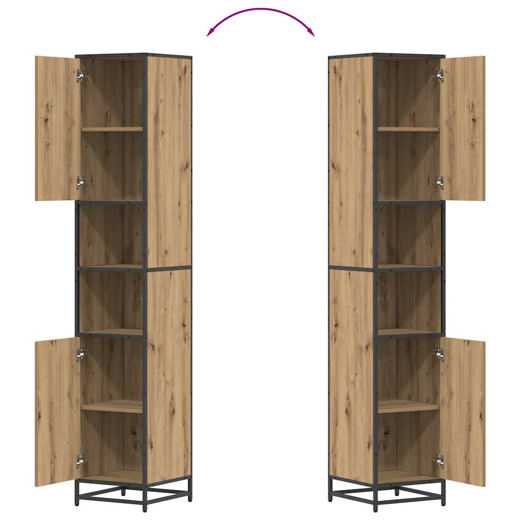 vidaXL Bathroom Furniture Set Artisan Oak 35 x 37.5 x 188.5 cm