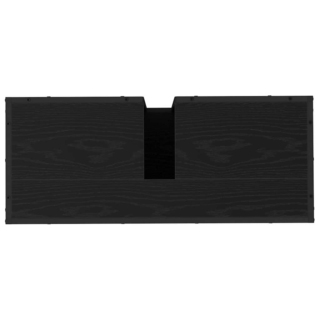 vidaXL Bathroom Furniture Set 4 pcs Black Oak Engineered Wood