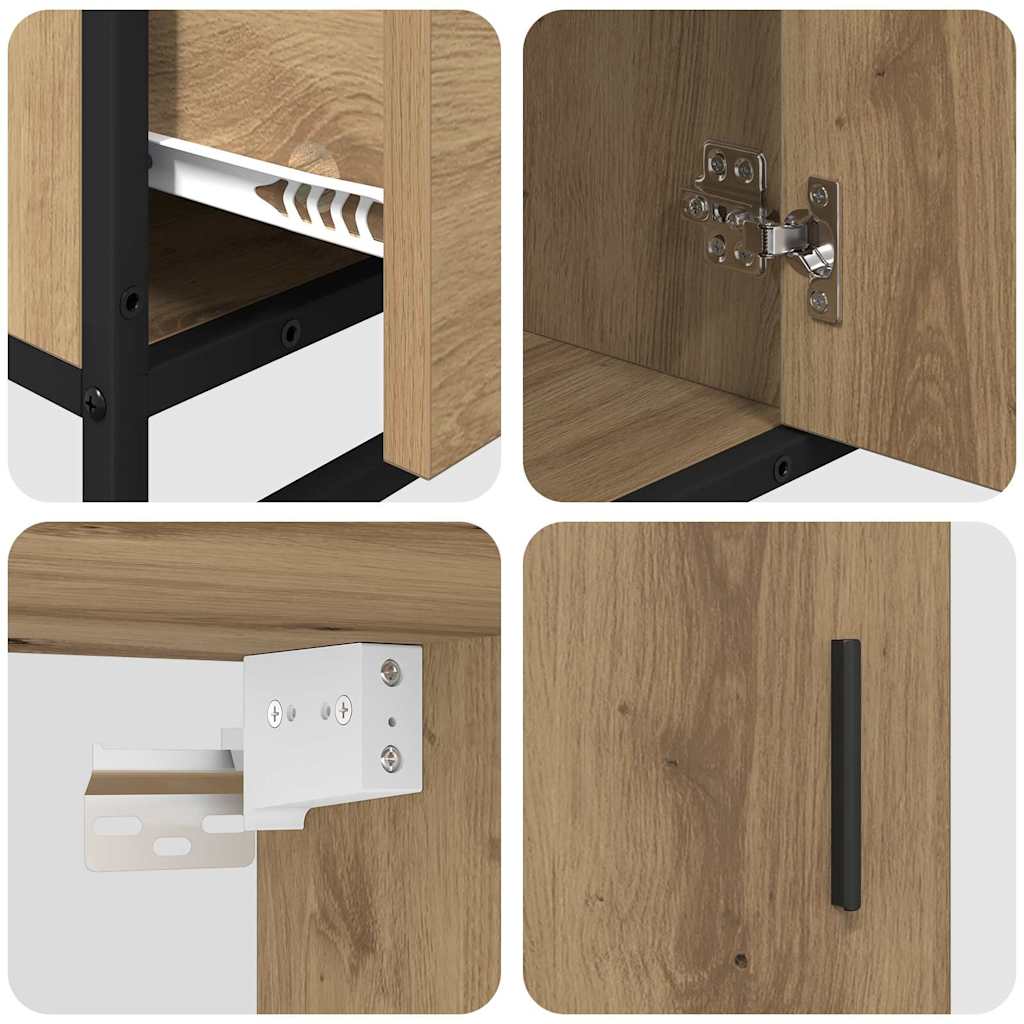 vidaXL Bathroom Furniture Set 3 pcs Artisan oak 80 x 33 x 60 cm