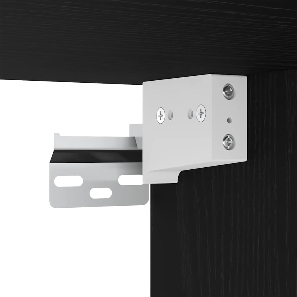 vidaXL Bathroom Furniture Set 3 pcs Black oak 80 x 33 x 60 cm