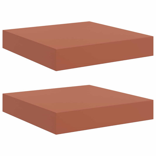 vidaXL Wall Shelf 2 pcs Red 23 x 23.5 x 4 cm Engineered Wood