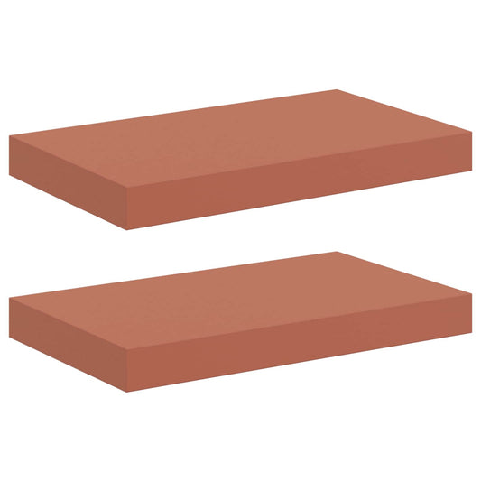 vidaXL Wall Shelf 2 pcs Red 40 x 23.5 x 4 cm Engineered Wood