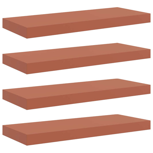 vidaXL Wall Shelf 4 pcs Red 60 x 23 x 4 cm Engineered Wood