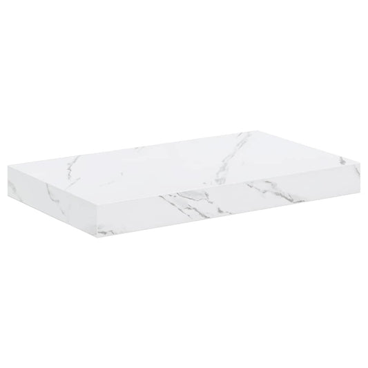 vidaXL Wall Shelf White Marble 40 x 23.5 x 4 cm Engineered Wood