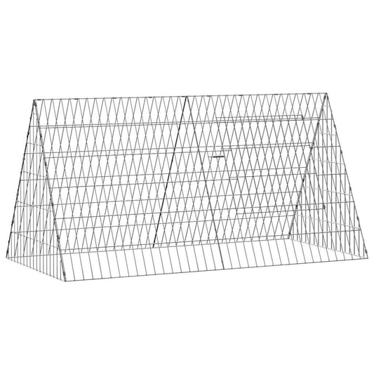 vidaXL Rabbit Cage Silver 110 x 55 x 55 cm Galvanised Steel