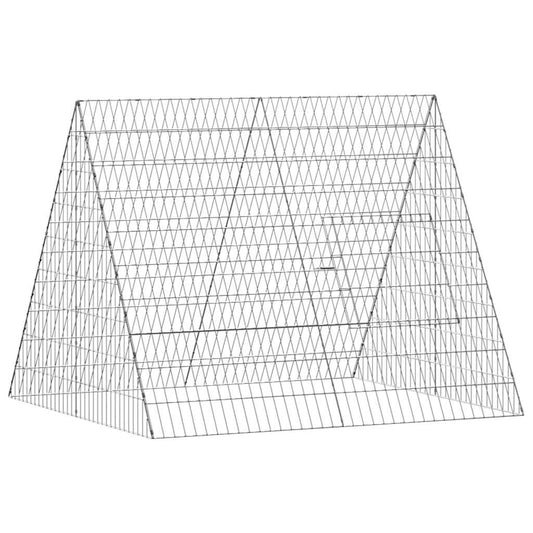 vidaXL Rabbit Cage Silver 110 x 100 x 85 cm Galvanised Steel