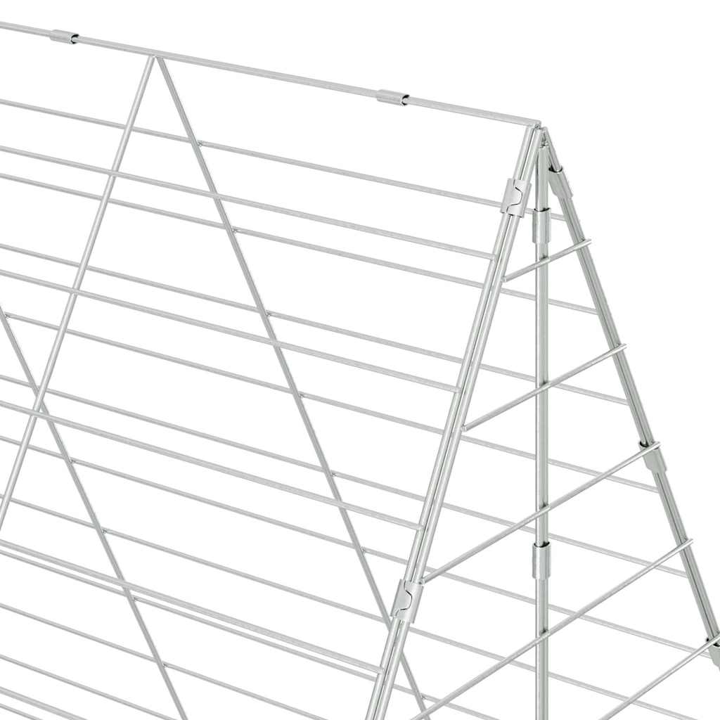vidaXL Rabbit Cage Silver 300 x 100 x 210 cm Galvanised Steel