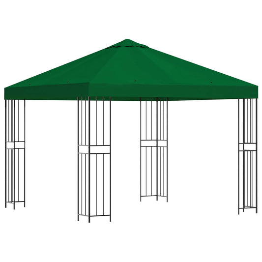 vidaXL Gazebo 3 x 3 m Green Polyester and Steel 190 gsm