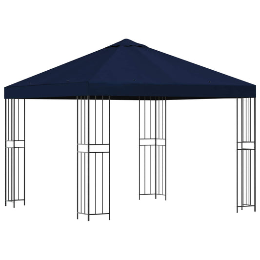 vidaXL Gazebo 3 x 3 m Blue Polyester and Steel 190 gsm