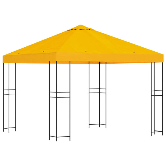vidaXL Gazebo 3 x 3 m Yellow Polyester and Steel 190 gsm
