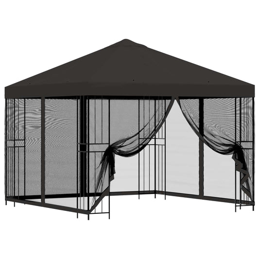 vidaXL Garden Gazebo with Sidewalls 3 x 3 m Anthracite