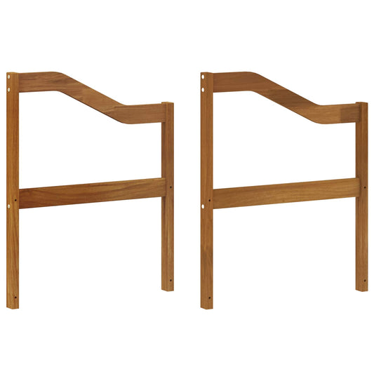 vidaXL Armrest 2 pcs Natural 59 x 4 x 73 cm Solid Acacia Wood