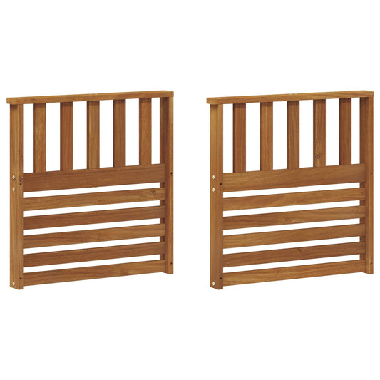 vidaXL Armrests 2 pcs Brown 60 x 6 x 61 cm Engineered Wood