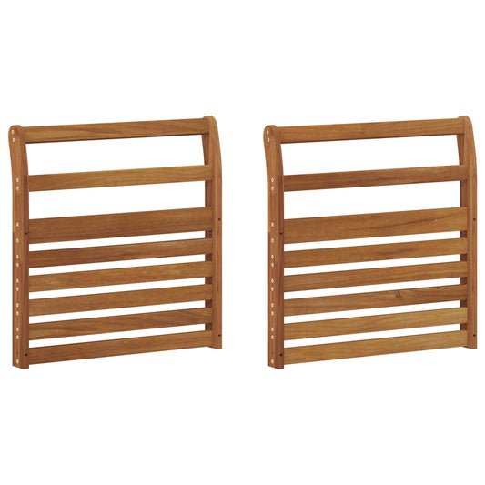 vidaXL Armrest 2 pcs Natural 58.5 x 8 x 60 cm Solid Acacia Wood