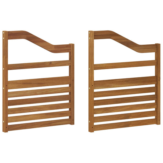 vidaXL Armrests 2 pcs Brown 59 x 4 x 73 cm Engineered Wood