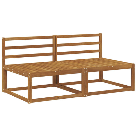 vidaXL 2 Piece Outdoor Middle Sofa Natural 158 x 83 x 73 cm