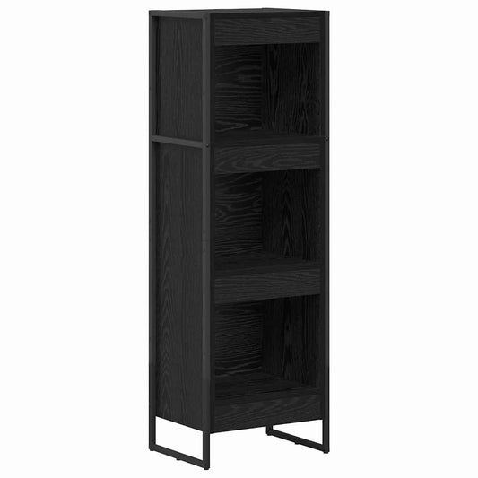 vidaXL Book Cabinet 40 x 30 x 121 cm Engineered Wood Black Oak