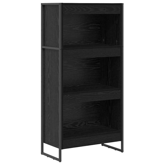 vidaXL Book Cabinet 60 x 30 x 121 cm Engineered Wood Black Oak
