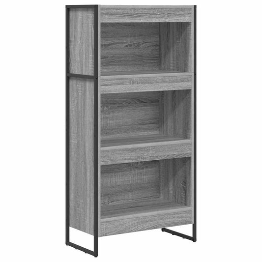 vidaXL Book Cabinet 60 x 30 x 121 cm Engineered Wood Grey Sonoma