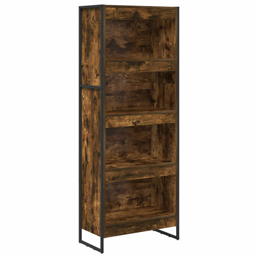 vidaXL Book Cabinet 60 x 30 x 155 cm Engineered Wood Smoke Oak