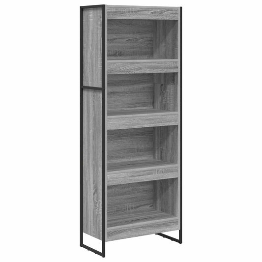 vidaXL Book Cabinet 60 x 30 x 155 cm Engineered Wood Grey Sonoma