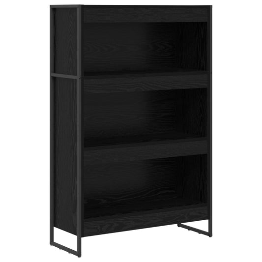 vidaXL Book Cabinet 80 x 30 x 121 cm Engineered Wood Black Oak
