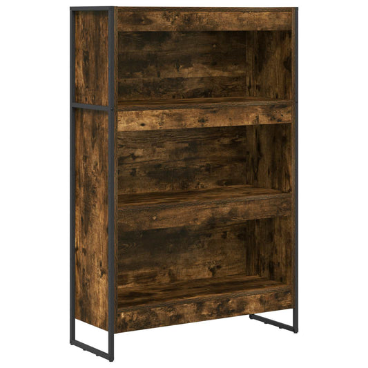 vidaXL Book Cabinet 80 x 30 x 121 cm Engineered Wood Smoke Oak