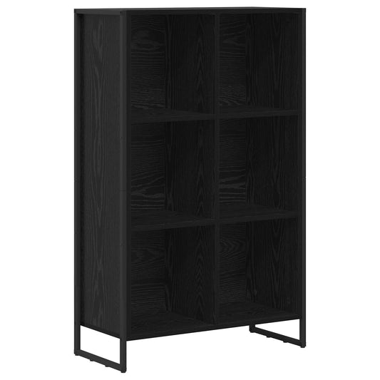 vidaXL Book Cabinet 99.5 x 30 x 108.5 cm Engineered Wood Black Oak