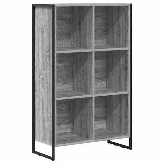 vidaXL Book Cabinet 99.5 x 30 x 108.5 cm Engineered Wood Grey Sonoma