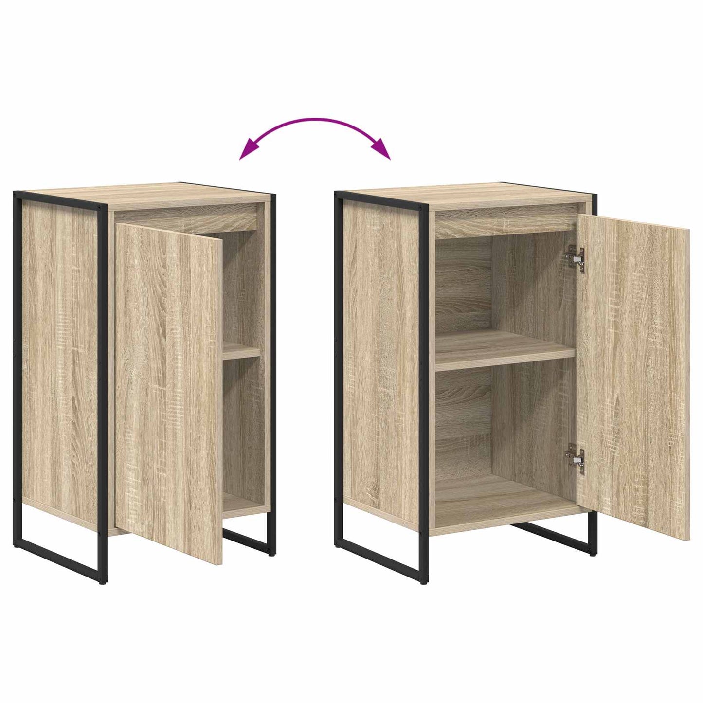 vidaXL Sideboard Sonoma 43 x 36 x 75.5 cm Engineered Wood