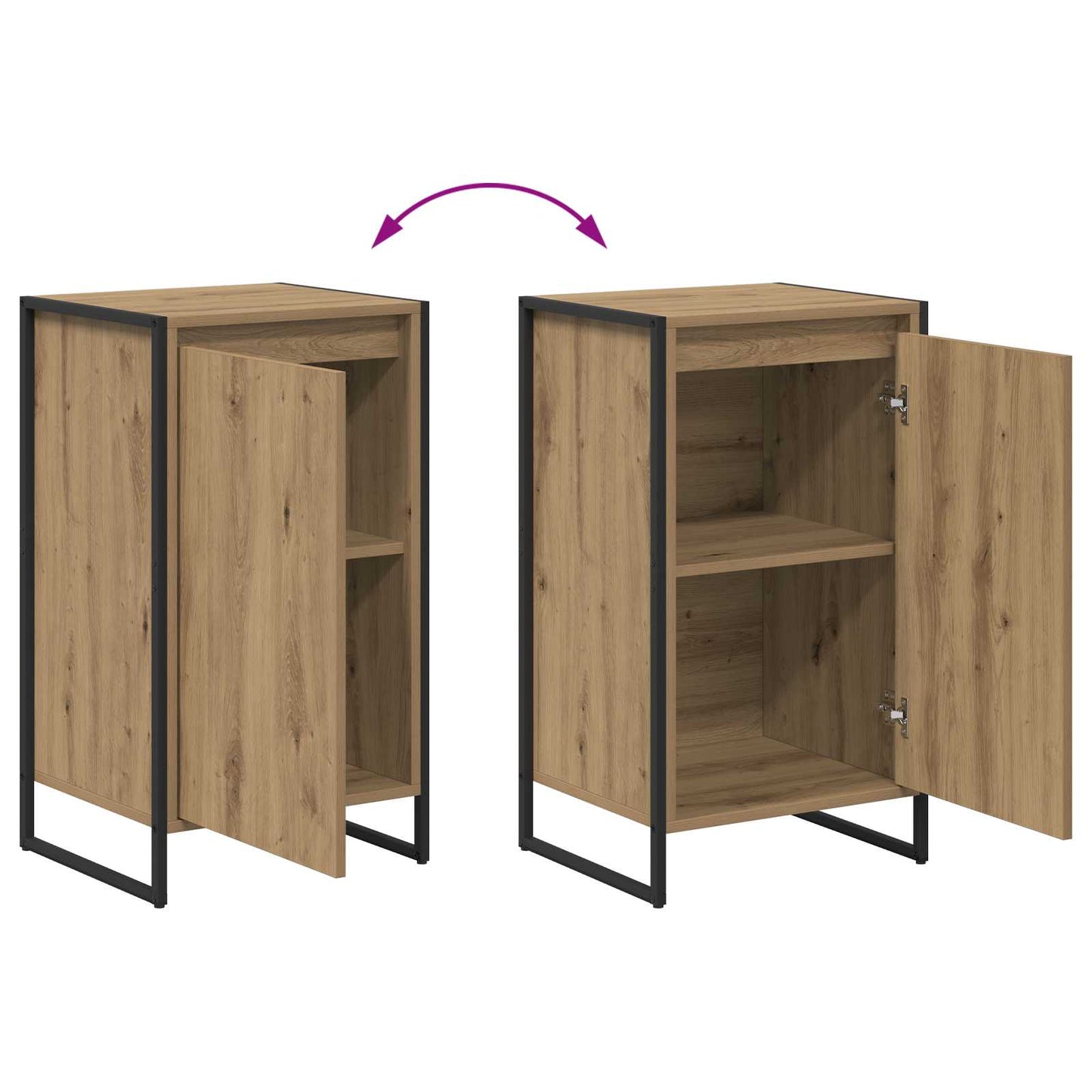 vidaXL Sideboard Artisian Oak 43 x 36 x 75.5 cm Engineered Wood