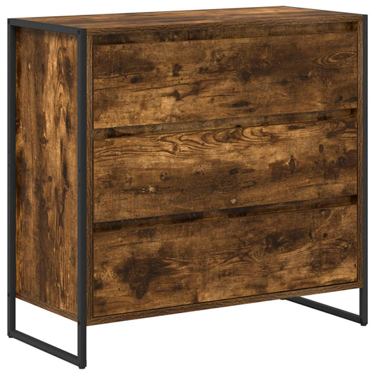 vidaXL Sideboard Smoke Oak 79 x 36 x 75.5 cm Engineered Wood