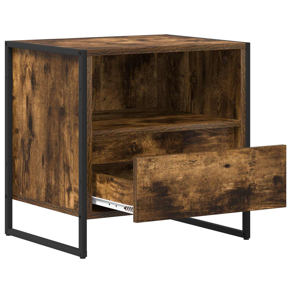 vidaXL Bedside Table 2 pcs Smoked Oak 50 x 39.5 x 50 cm