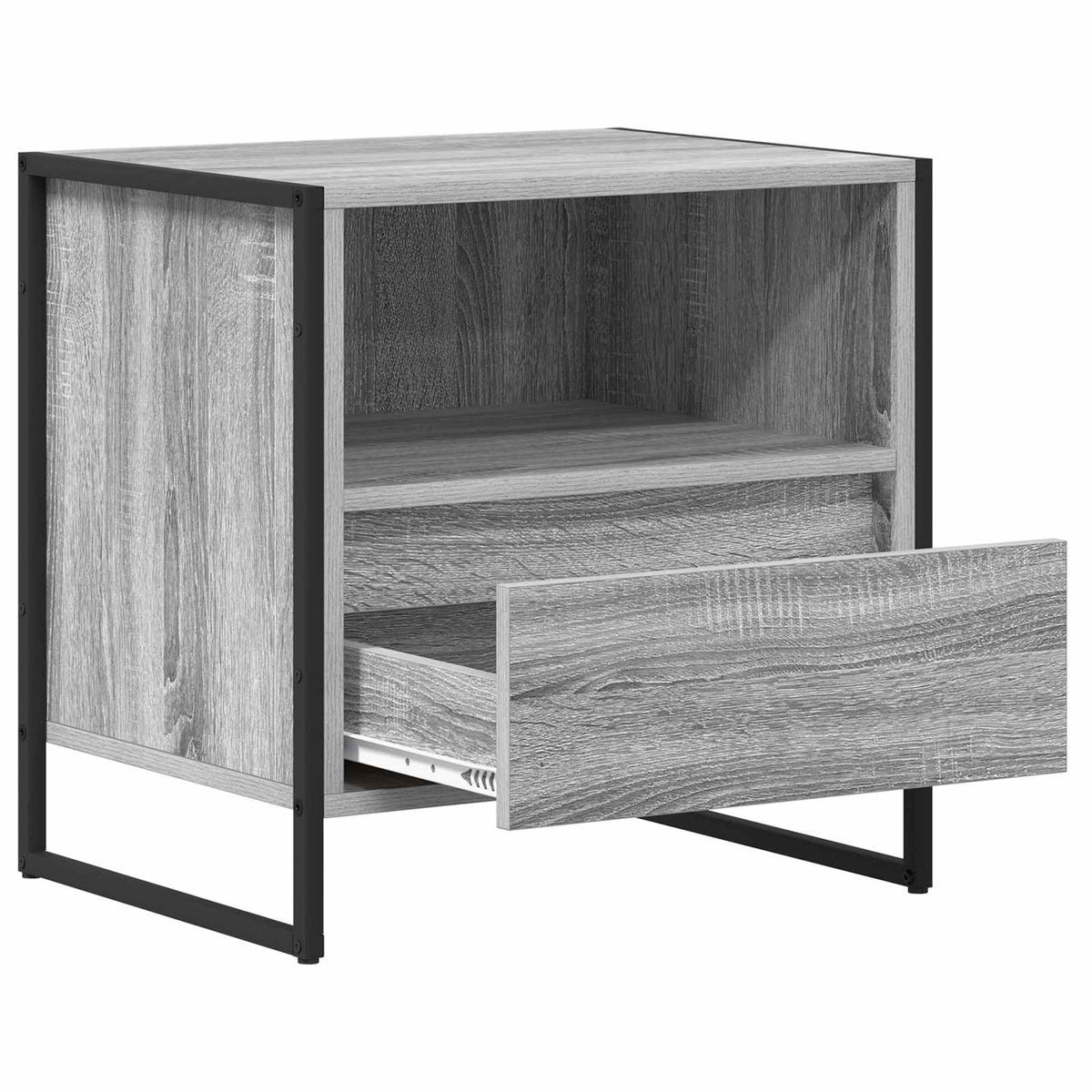vidaXL Bedside Table 2 pcs Grey Sonoma 50 x 39.5 x 50 cm