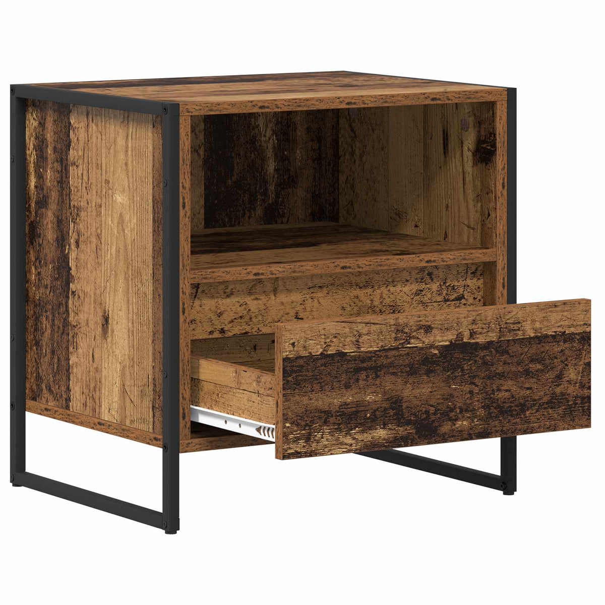 vidaXL Bedside Table 2 pcs Old Wood 50 x 39.5 x 50 cm Engineered Wood