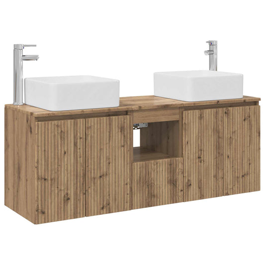 vidaXL Bathroom Cabinet Set 3 pcs Artisan Oak 135 x 35 x 80 cm
