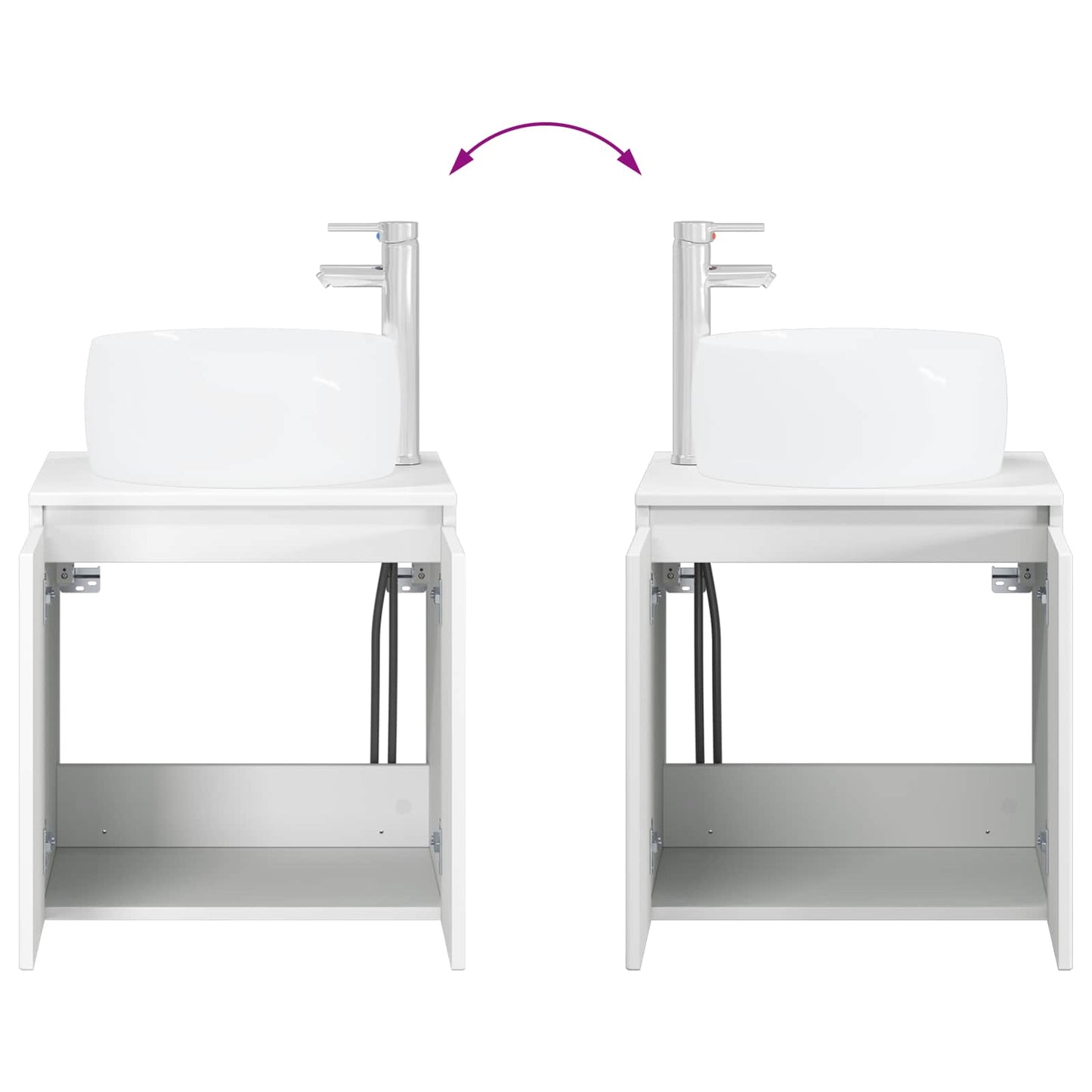 vidaXL Bathroom Cabinet Set 3 pcs White 49.5 x 44.5 x 66 cm