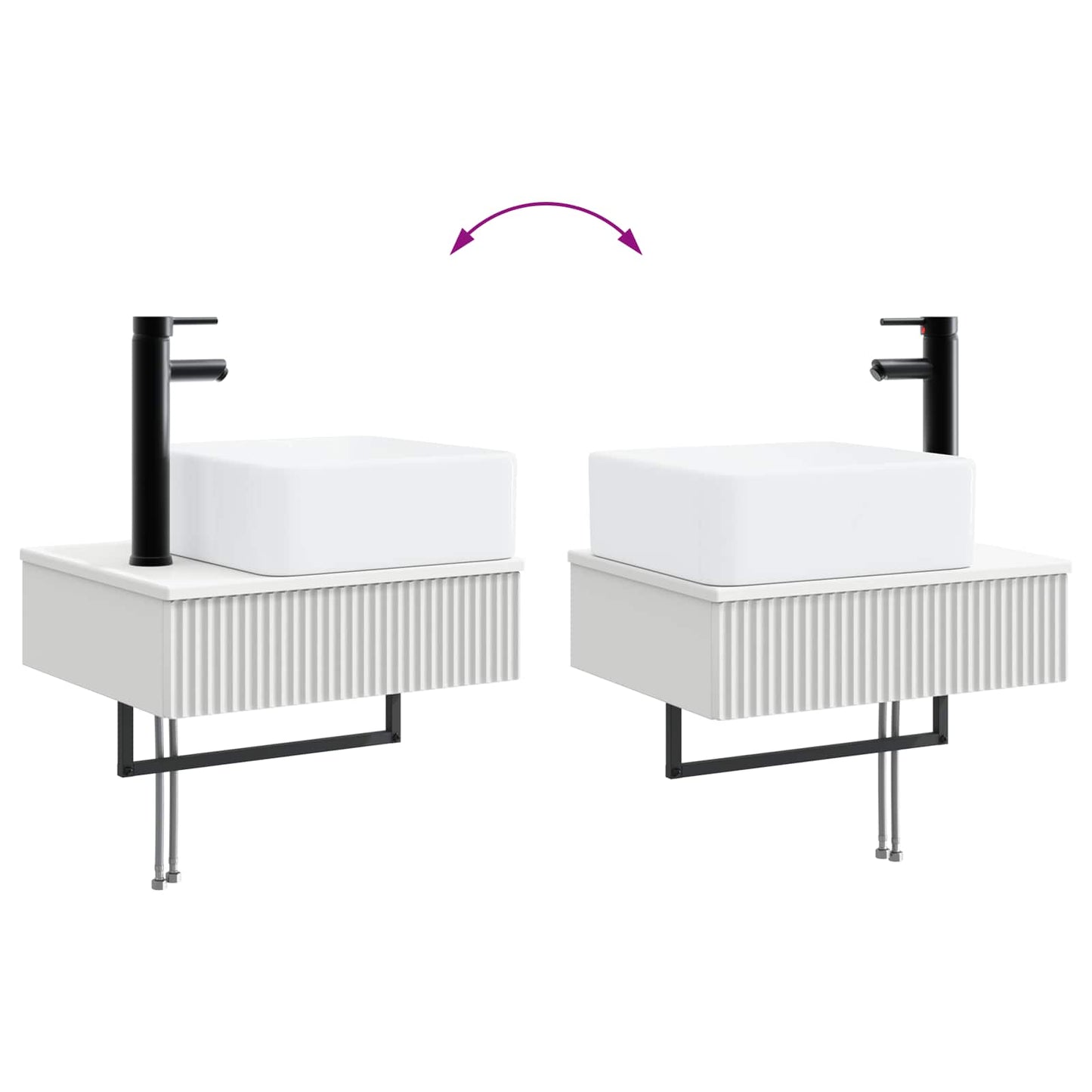 vidaXL Bathroom Furniture Set 5 pcs White 33 x 34.5 x 100 cm