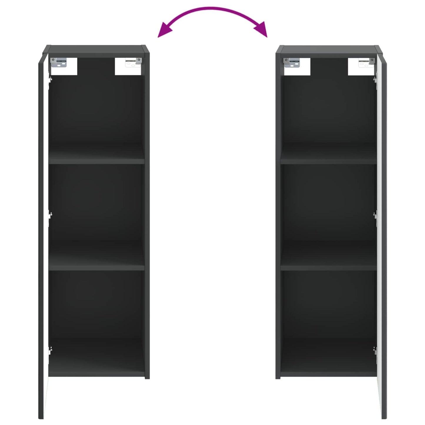 vidaXL Bathroom Furniture Set 5 pcs Black 33 x 34.5 x 100 cm