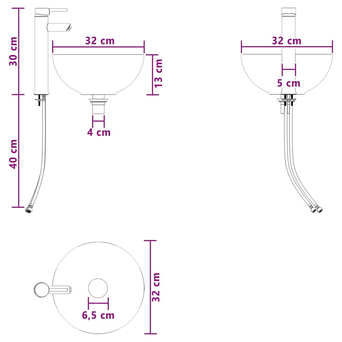 vidaXL Bathroom Furniture Set 2 pcs Concrete Grey 33 x 34.5 x 100 cm