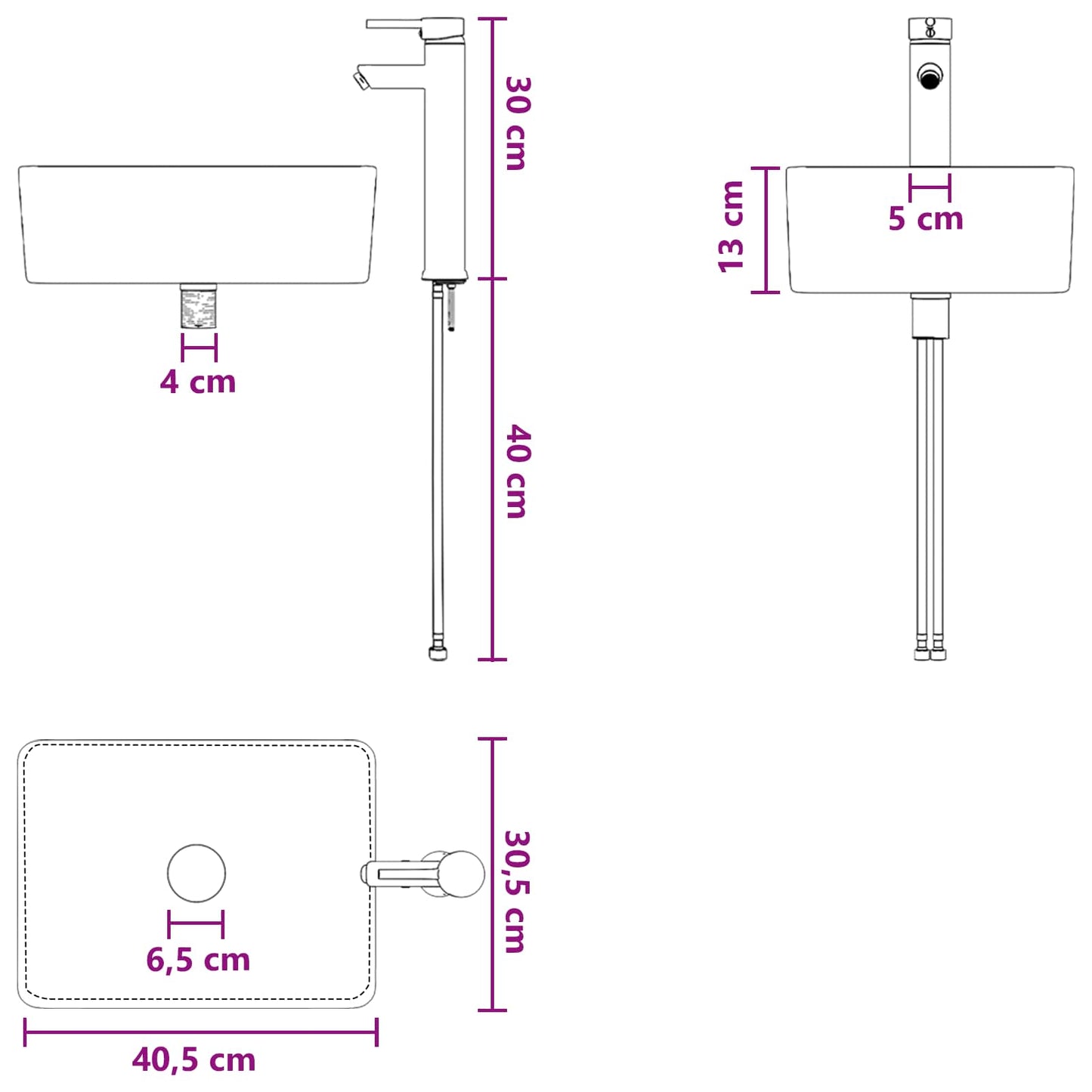 vidaXL Bathroom Furniture Set 2 pcs Sonoma Oak 33 x 34.5 x 100 cm