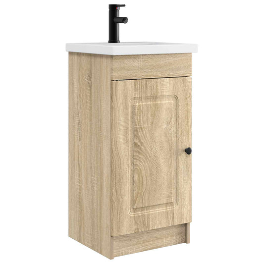 vidaXL Bathroom Vanity with Sink Sonoma Oak 42 x 40 x 84.5 cm