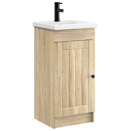 vidaXL Bathroom Vanity with Sink Sonoma Oak 42 x 40 x 84.5 cm