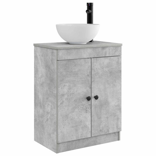 vidaXL Bathroom Vanity with Sink Concrete Grey 54 x 35 x 83 cm