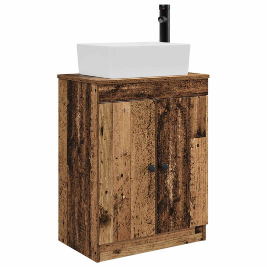 vidaXL Bathroom Vanity with Sink Old Wood 54 x 35 x 83 cm