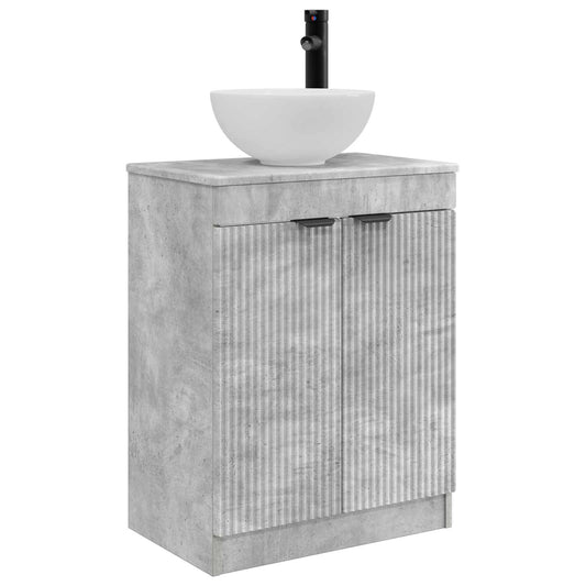 vidaXL Bathroom Vanity with Sink Concrete Grey 54 x 35 x 83 cm