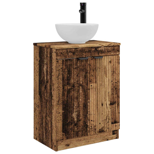 vidaXL Bathroom Vanity with Sink Old Wood 54 x 35 x 83 cm